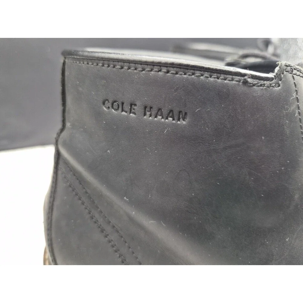 Cole Haan Nathan Black Leather Chukka Boots C30633 Mens Size 12 M Lace Up Dress